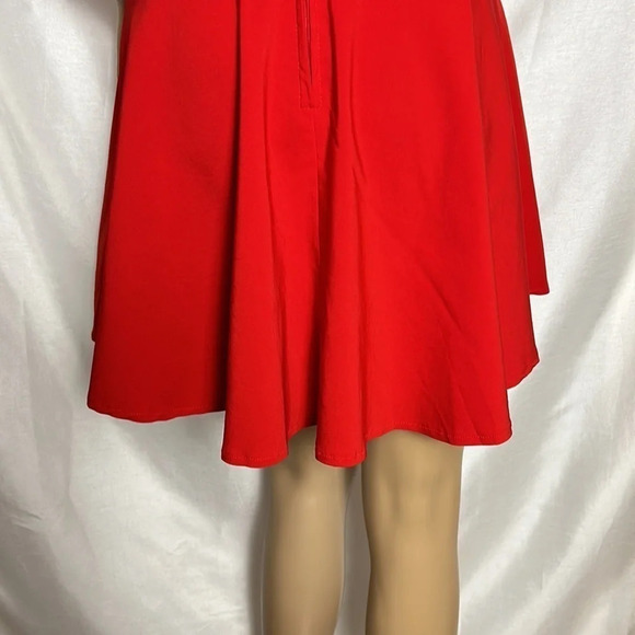 ASOS red halter,fit&flare,cut out dress,  event, coquette - Picture 4 of 10